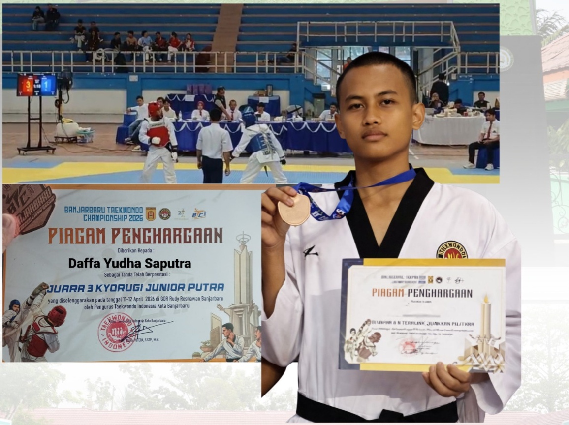 Kembali Torehkan Prestasi! Siswa MAN 2 HSU Raih Juara 3 Kyorugi Junior Putra di Banjarbaru Taekwondo Championship 2026